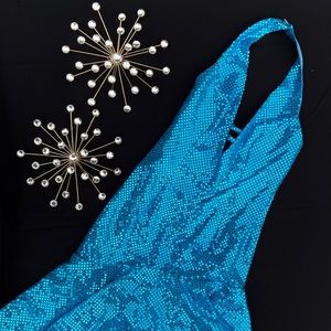 Asymmetrical sequence dress